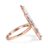 Butterfly Petite Dainty Thumb Ring Lab Created Opal Statement Fashion Ring 925 Sterling Silver