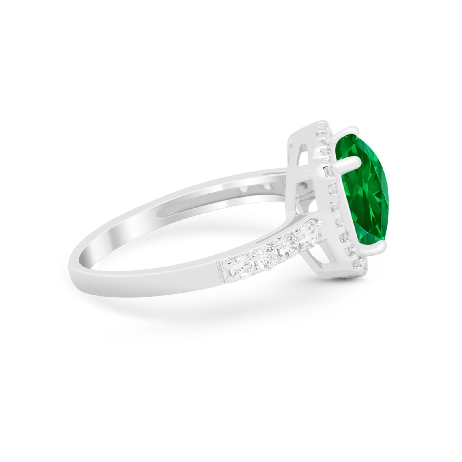Art Deco Cushion Cut Engagement Ring Simulated Cubic Zirconia 925 Sterling Silver