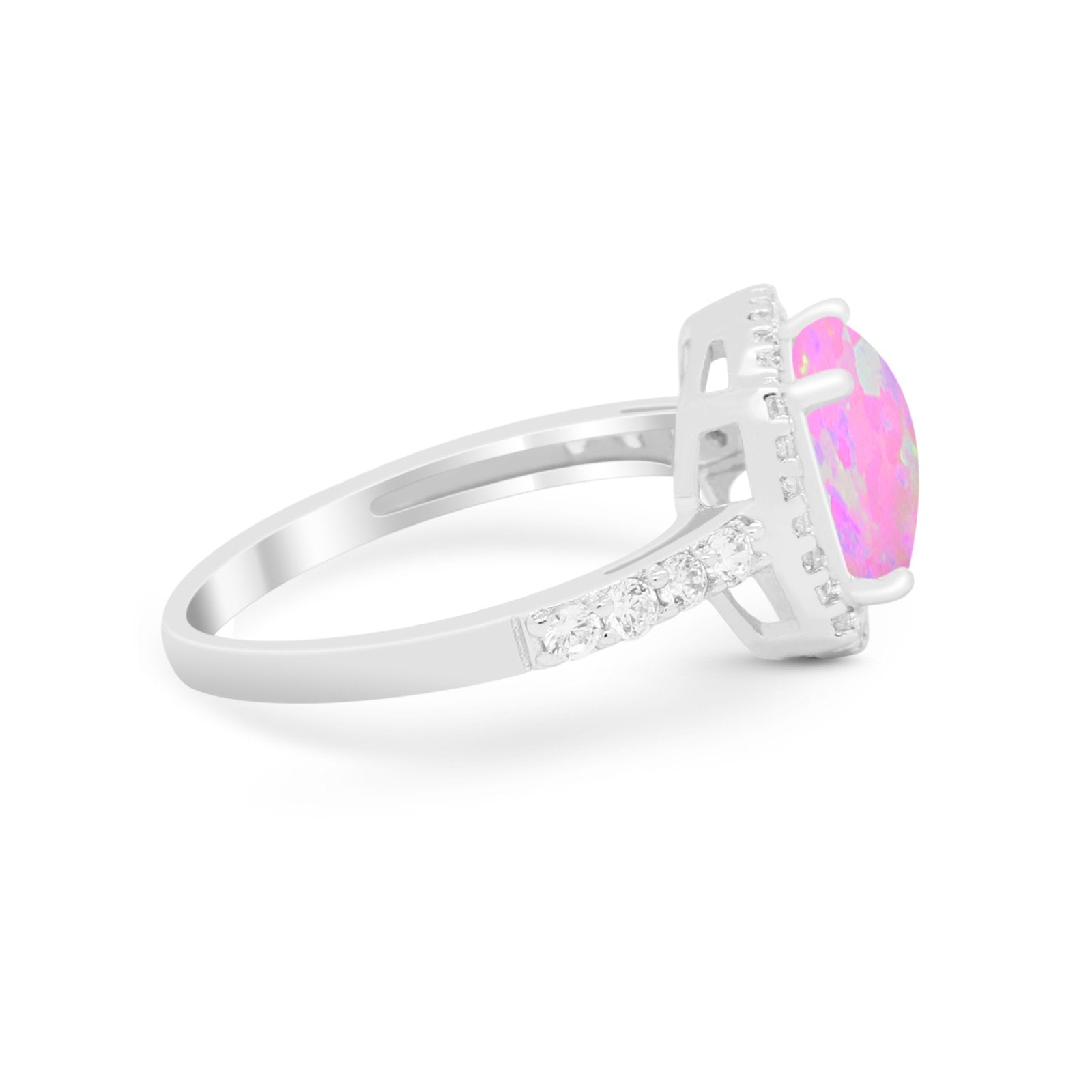 Art Deco Cushion Cut Engagement Ring Simulated Cubic Zirconia 925 Sterling Silver