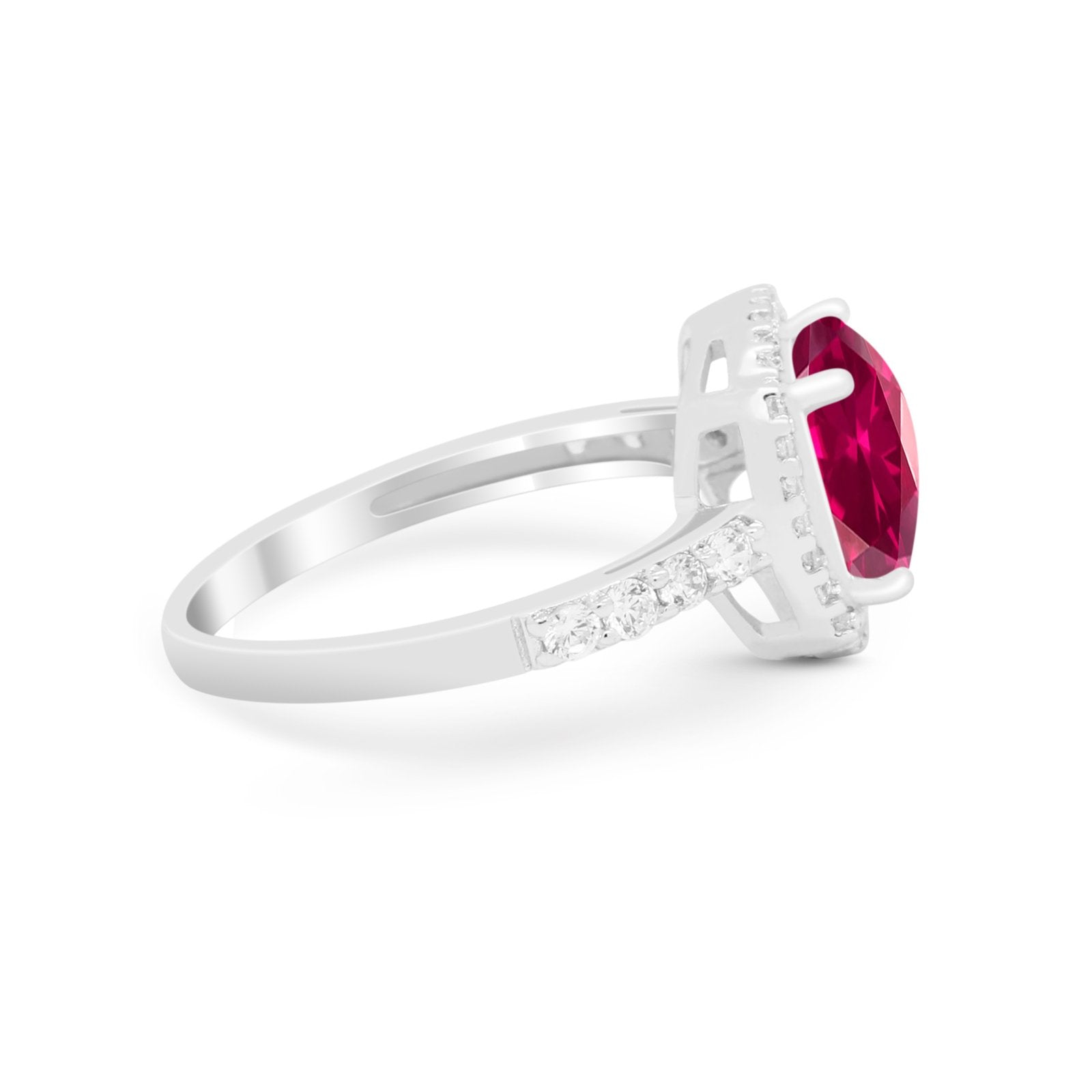 Art Deco Cushion Cut Engagement Ring Simulated Cubic Zirconia 925 Sterling Silver