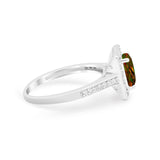 Vintage Style Emerald Cut Engagement Ring 925 Sterling Silver Simulated Cubic Zirconia