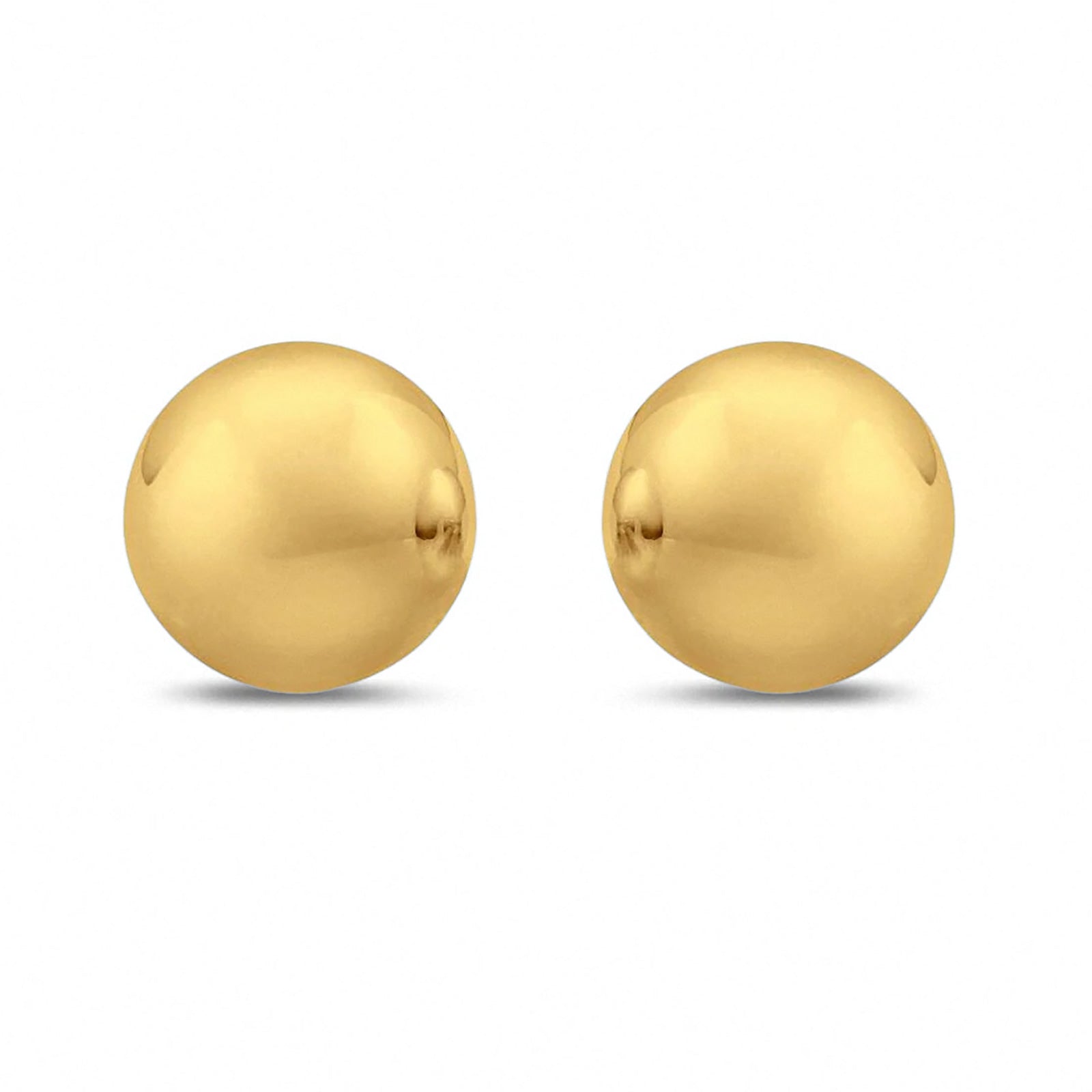 Stud Earrings Round 925 Sterling Silver (6mm-18mm)