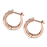 Minimalist Princess Huggie Hoop Earrings Cubic Zirconia 925 Sterling Silver