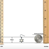 Drop Dangle Jewish Star Shape Earrings Created Opal 925 Sterling Silver(18mm)