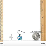 Drop Dangle Swirl Spiral Earrings Created Opal 925 Sterling Silver (21mm)