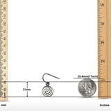 Drop Dangle Swirl Spiral Earrings Created Opal 925 Sterling Silver (21mm)