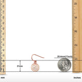 Drop Dangle Swirl Spiral Earrings Created Opal 925 Sterling Silver (21mm)