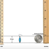 Drop Dangle Earrings Lab Created Opal 925 Sterling Silver (21mm)