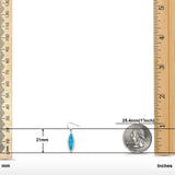 Drop Dangle Earrings Lab Created Opal 925 Sterling Silver (21mm)