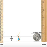 Drop Dangle Earrings Lab Created Opal 925 Sterling Silver (16mm)