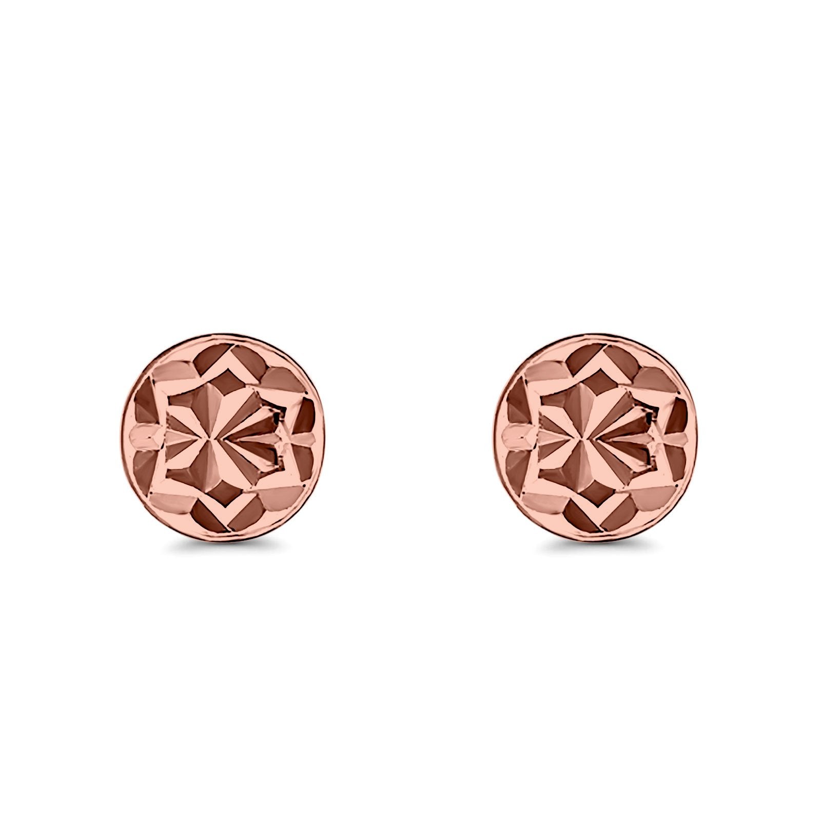 Half Ball Design Stud Earrings 925 Sterling Silver (7mm)