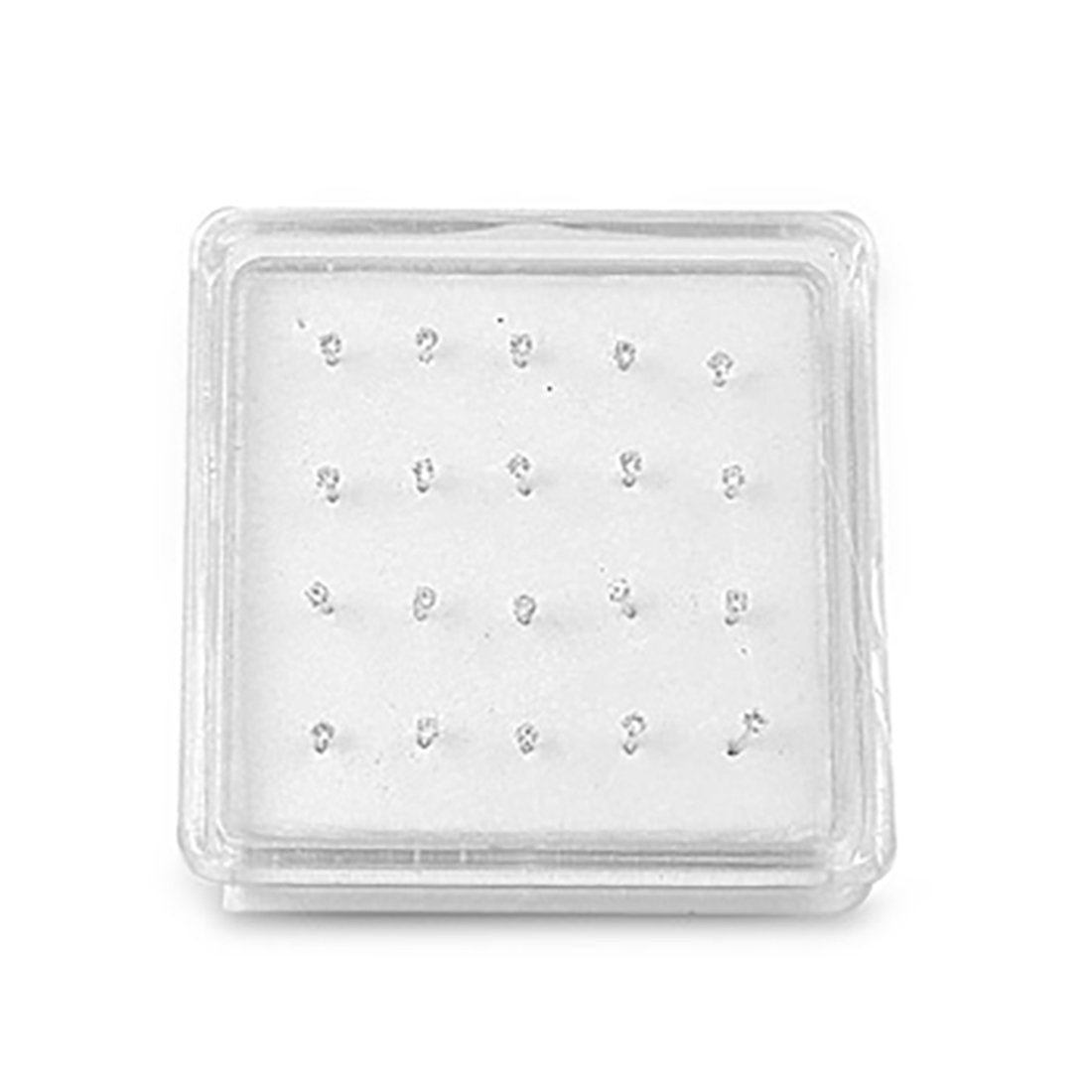 Simulated Cubic Zirconia Nose Stud 925 Sterling Silver -(20 Nose Studs in a Box)