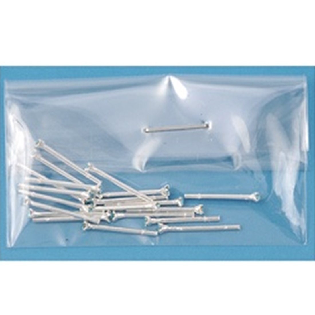 Simulated Blue Topaz Cubic Zirconia Nose Stud 925 Sterling Silver-1.5mm