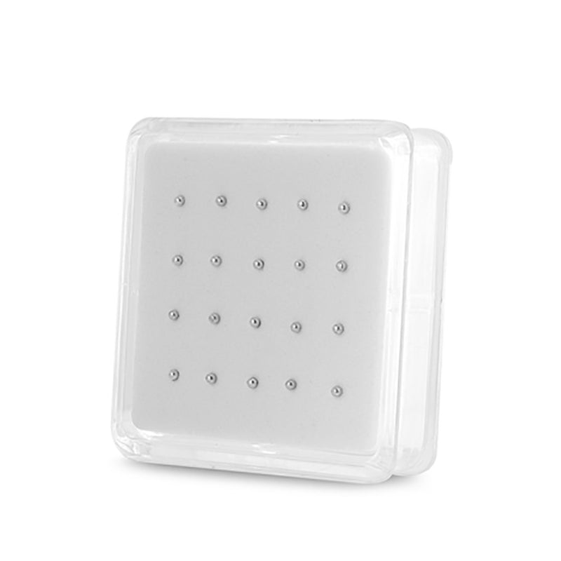Silver Ball End Nose Stud 925 Sterling Silver-1.8mm(20 Nose Studs in a Box)