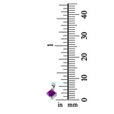 Solitaire Simulated Cubic Zirconia Pendant for Necklace 925 Sterling Silver