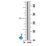 Solitaire Simulated Cubic Zirconia Pendant for Necklace 925 Sterling Silver