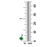 Solitaire Simulated Cubic Zirconia Pendant for Necklace 925 Sterling Silver