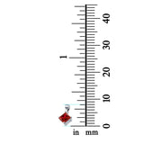 Solitaire Simulated Cubic Zirconia Pendant for Necklace 925 Sterling Silver