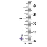 Solitaire Simulated Cubic Zirconia Pendant for Necklace 925 Sterling Silver