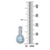 Fashion Jewelry Charm Pendant Pear Simulated Cubic Zirconia 925 Sterling Silver