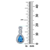 Fashion Jewelry Charm Pendant Pear Simulated Cubic Zirconia 925 Sterling Silver