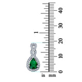 Fashion Jewelry Charm Pendant Pear Simulated Cubic Zirconia 925 Sterling Silver