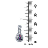 Fashion Jewelry Charm Pendant Pear Simulated Cubic Zirconia 925 Sterling Silver
