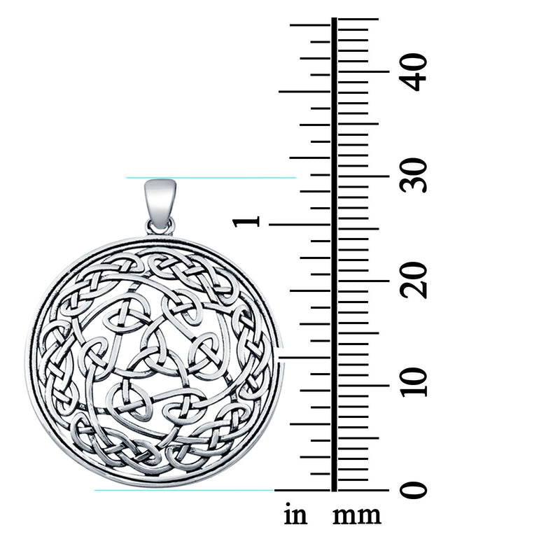 Celtic Design Charm Pendant Round 925 Sterling Silver Fashion Jewelry