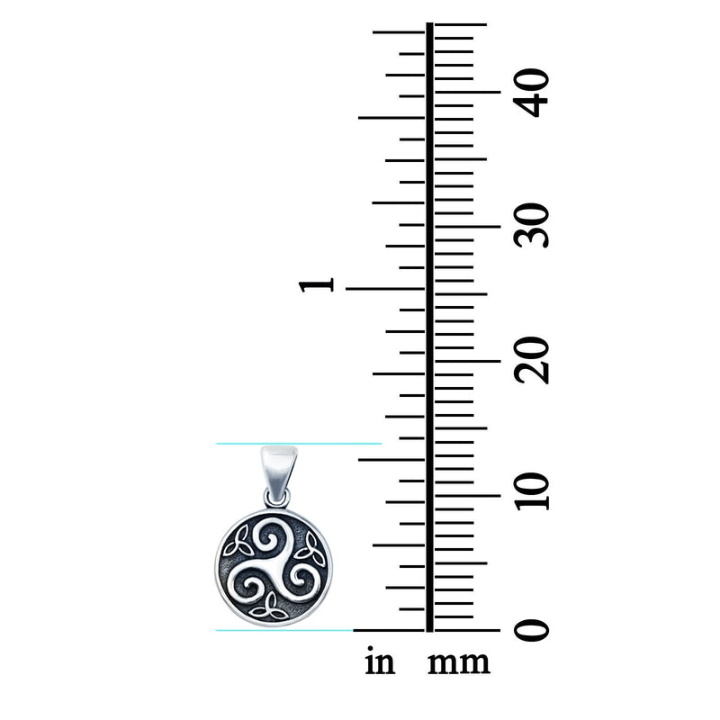 925 Sterling Silver Triskelion Pendant Charm Fashion Jewelry