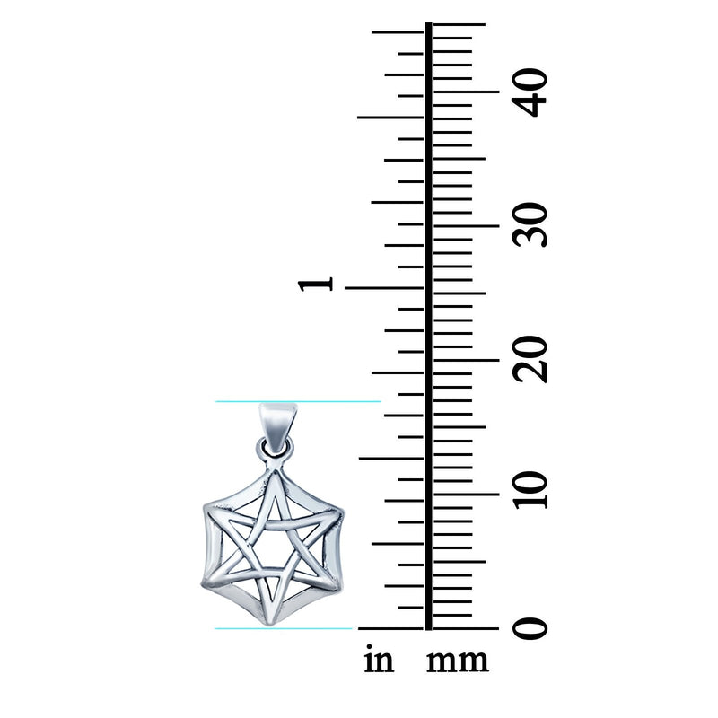 925 Sterling Silver Star Pendant Charm Fashion Jewelry