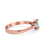 Three Stone Wedding Ring Simulated Cubic Zirconia 925 Sterling Silver