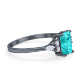 Art Deco Wedding Ring Marquise Simulated Cubic Zirconia 925 Sterling Silver