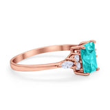 Art Deco Wedding Ring Marquise Simulated Cubic Zirconia 925 Sterling Silver