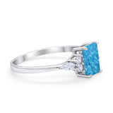 Art Deco Wedding Ring Marquise Simulated Cubic Zirconia 925 Sterling Silver