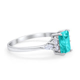 Art Deco Wedding Ring Marquise Simulated Cubic Zirconia 925 Sterling Silver