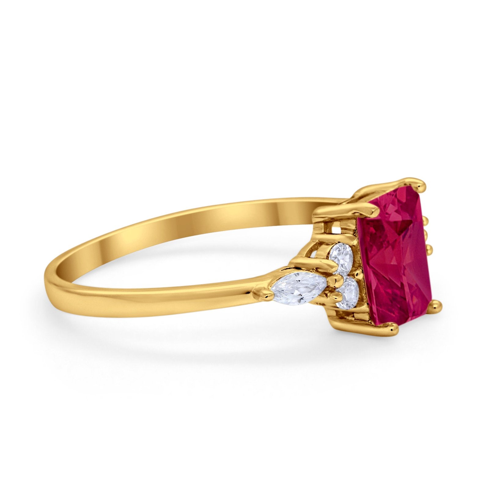 Art Deco Wedding Ring Marquise Simulated Cubic Zirconia 925 Sterling Silver