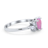 Teardrop Pear Wedding Ring Simulated Cubic Zirconia 925 Sterling Silver