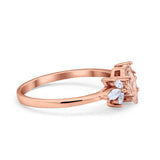 Art Deco Wedding Ring Marquise Simulated Cubic Zirconia 925 Sterling Silver