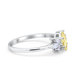 Art Deco Wedding Ring Marquise Simulated Cubic Zirconia 925 Sterling Silver