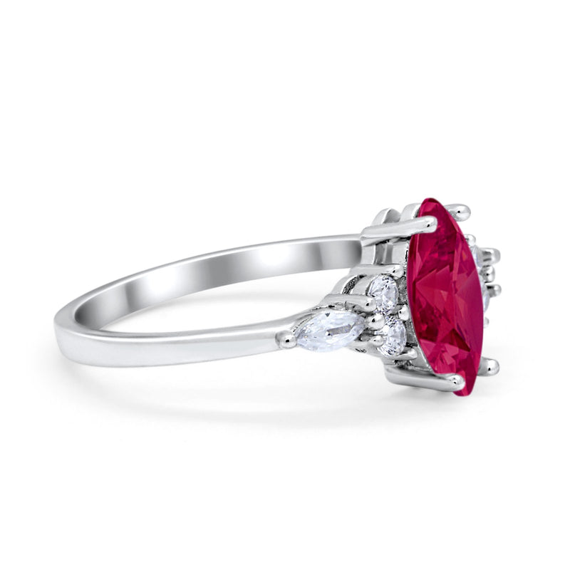 Vintage Style Wedding Ring Round Simulated Cubic Zirconia 925 Sterling Silver