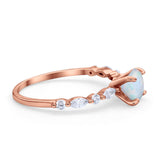 Art Deco Solitaire Wedding Ring Simulated Cubic Zirconia 925 Sterling Silver