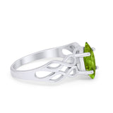 Marquise Simulated Cubic Zirconia Infinity Shank Ring 925 Sterling Silver