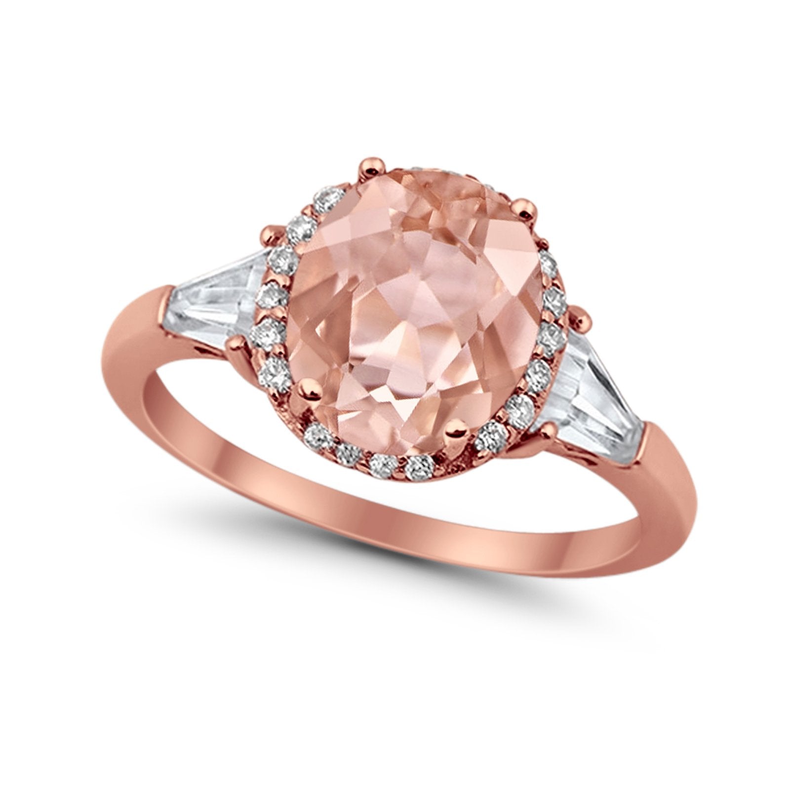 Cocktail Halo Wedding Ring Simulated Cubic Zirconia 925 Sterling Silver