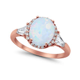 Cocktail Halo Wedding Ring Simulated Cubic Zirconia 925 Sterling Silver