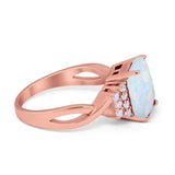 Wedding Ring Emerald Cut Simulated Cubic Zirconia 925 Sterling Silver