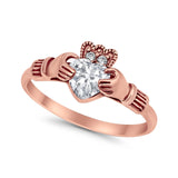 Vintage Style Engagement Bridal Ring Simulated CZ 925 Sterling Silver