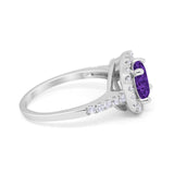 Solitaire Accent Wedding Ring Round Simulated CZ 925 Sterling Silver