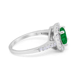 Solitaire Accent Wedding Ring Round Simulated CZ 925 Sterling Silver