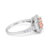 Solitaire Accent Wedding Ring Round Simulated CZ 925 Sterling Silver