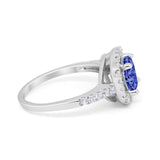 Solitaire Accent Wedding Ring Round Simulated CZ 925 Sterling Silver